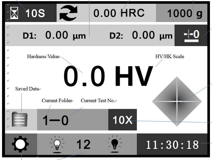 MVicky-10 50 Touch Screen Macro Vickers Hardness Tester图(4)