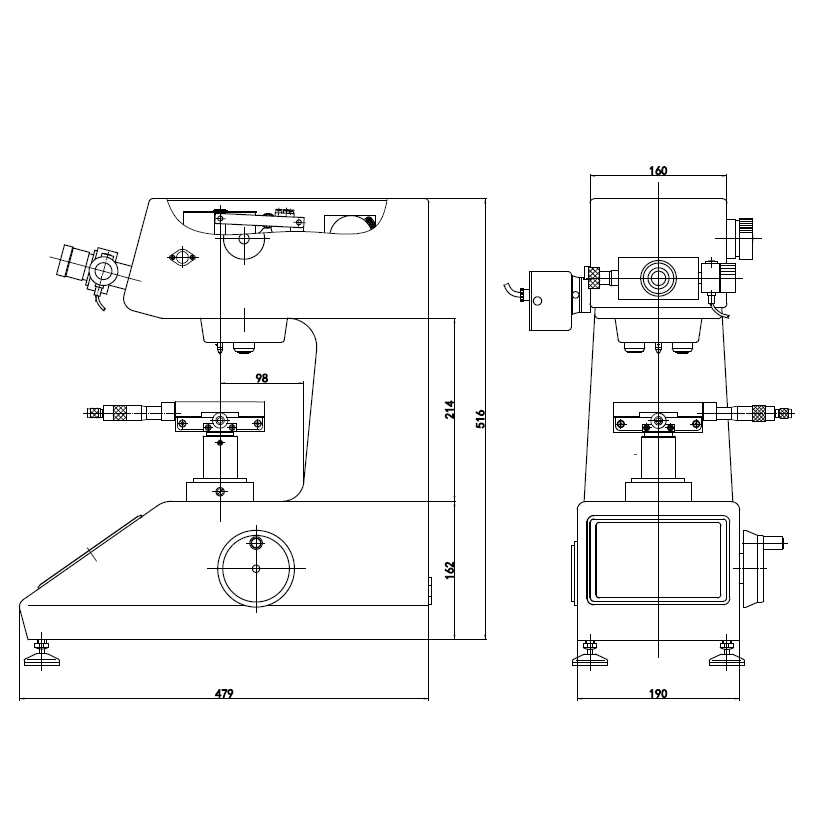 MVicky-1000PC Touch Screen Micro Vickers Hardness Tester