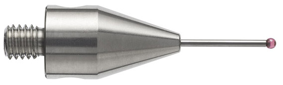 M3 &Oslash;1.5 mm红宝石测球，碳化钨测杆，长度20 mm，有效工作长度12.5 mm