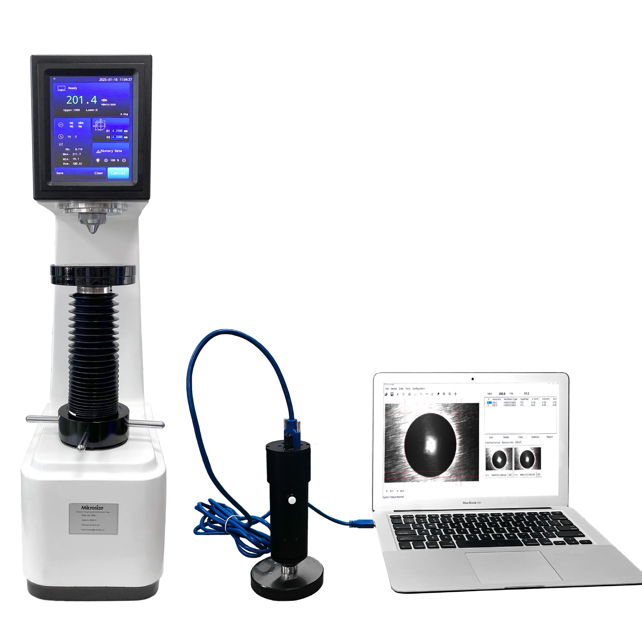 iBrin-3000EV Electronic Touch Screen Vision Brinell Hardness Tester