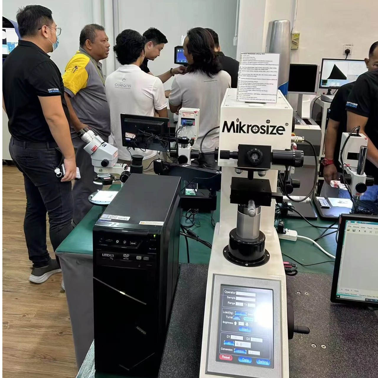 The Mikrosize brand hardness tester made a stunning appearance at the exhibition hall in Malaysia.