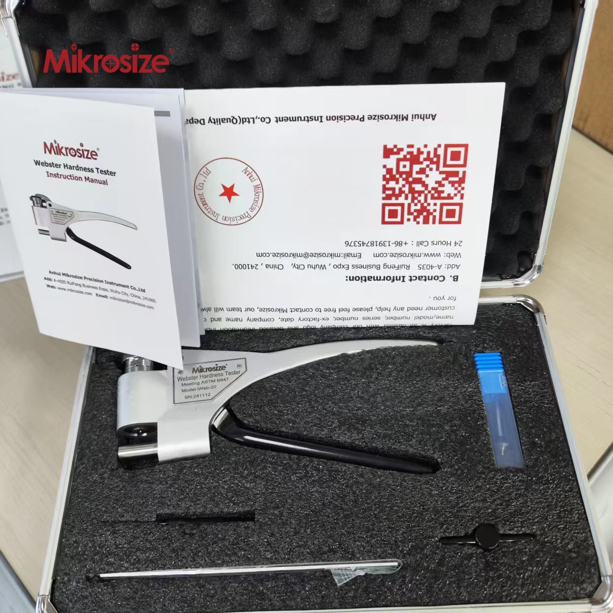 An old customer from Malaysia has newly purchased a portable Vickers hardness tester.